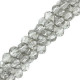 Faceted glass beads 3x2mm disc - Black Diamond-pearl shine coating